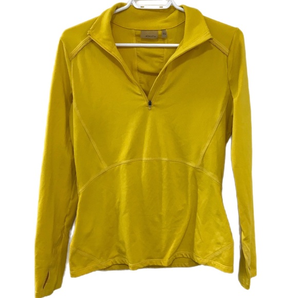 Athleta Tops - Athleta Yellow 1/4 Zip Pullover